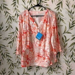 Columbia Women's PFG Salacia Harbor 3/4 Sleeve Shirt. XL. NWT